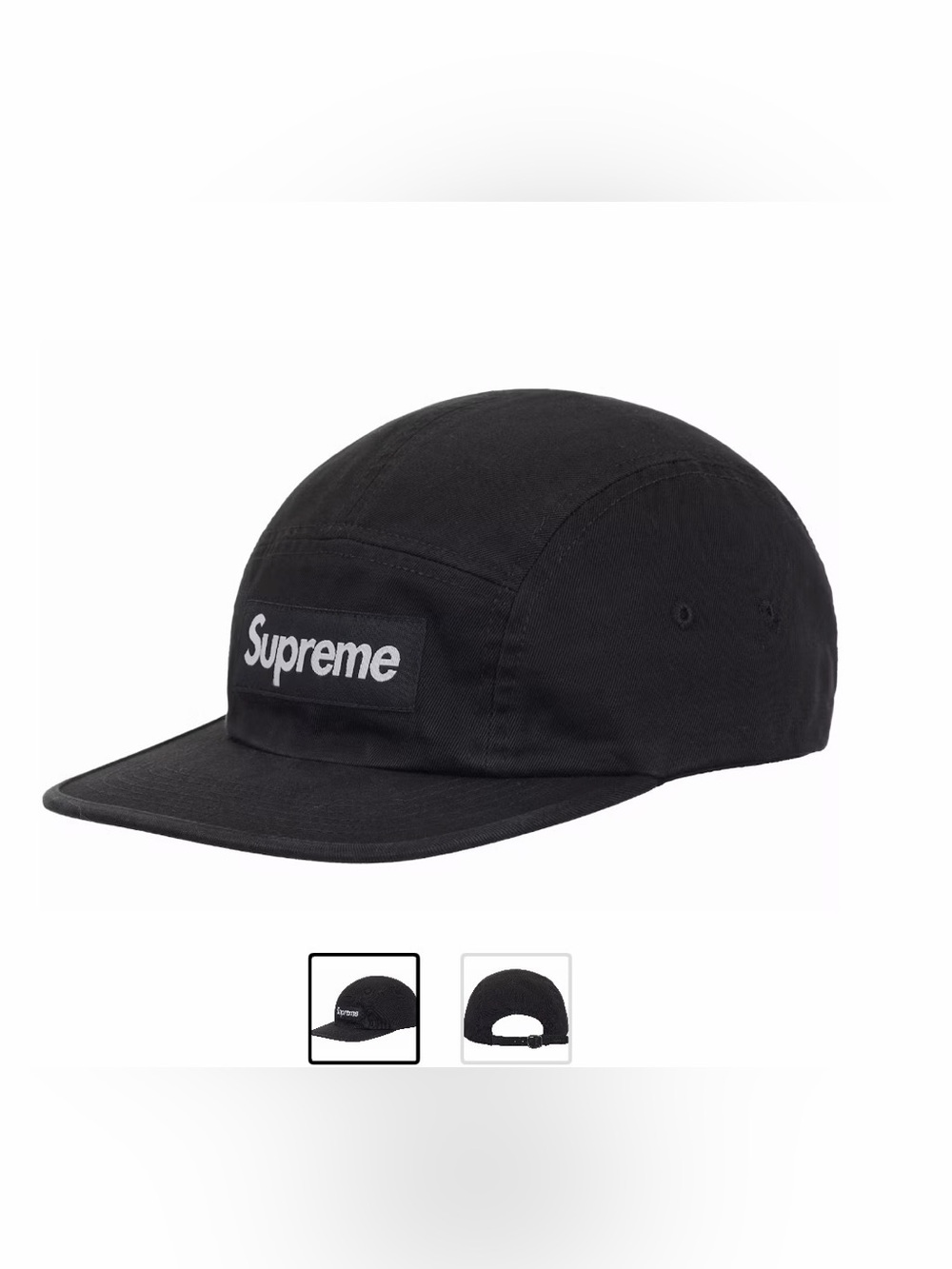 Supreme Washed Chino Twill Camp Cap (SS26)